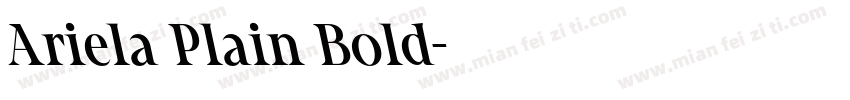 Ariela Plain Bold字体转换